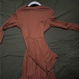 Speechless Rust Long Sleeve Dress